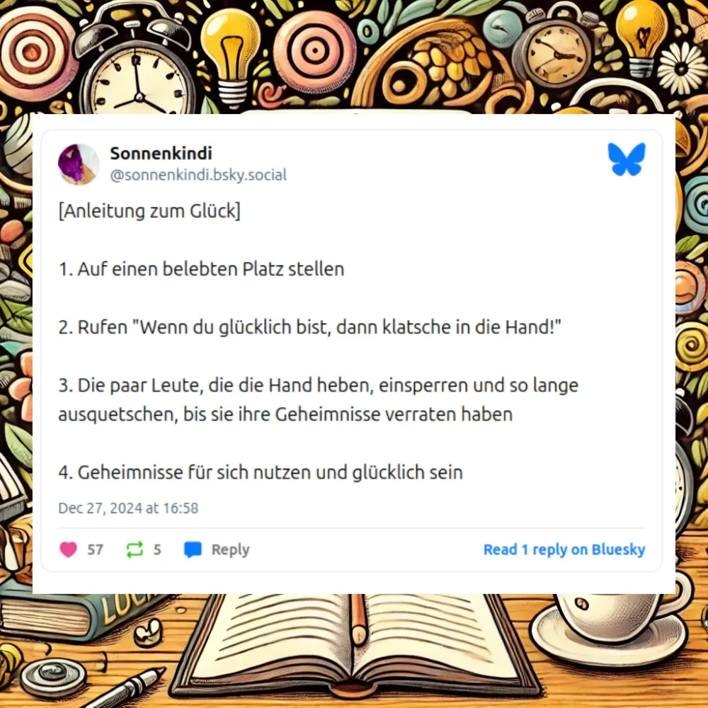 Anleitung zum Glück von @sonnenkindi.bsky.social