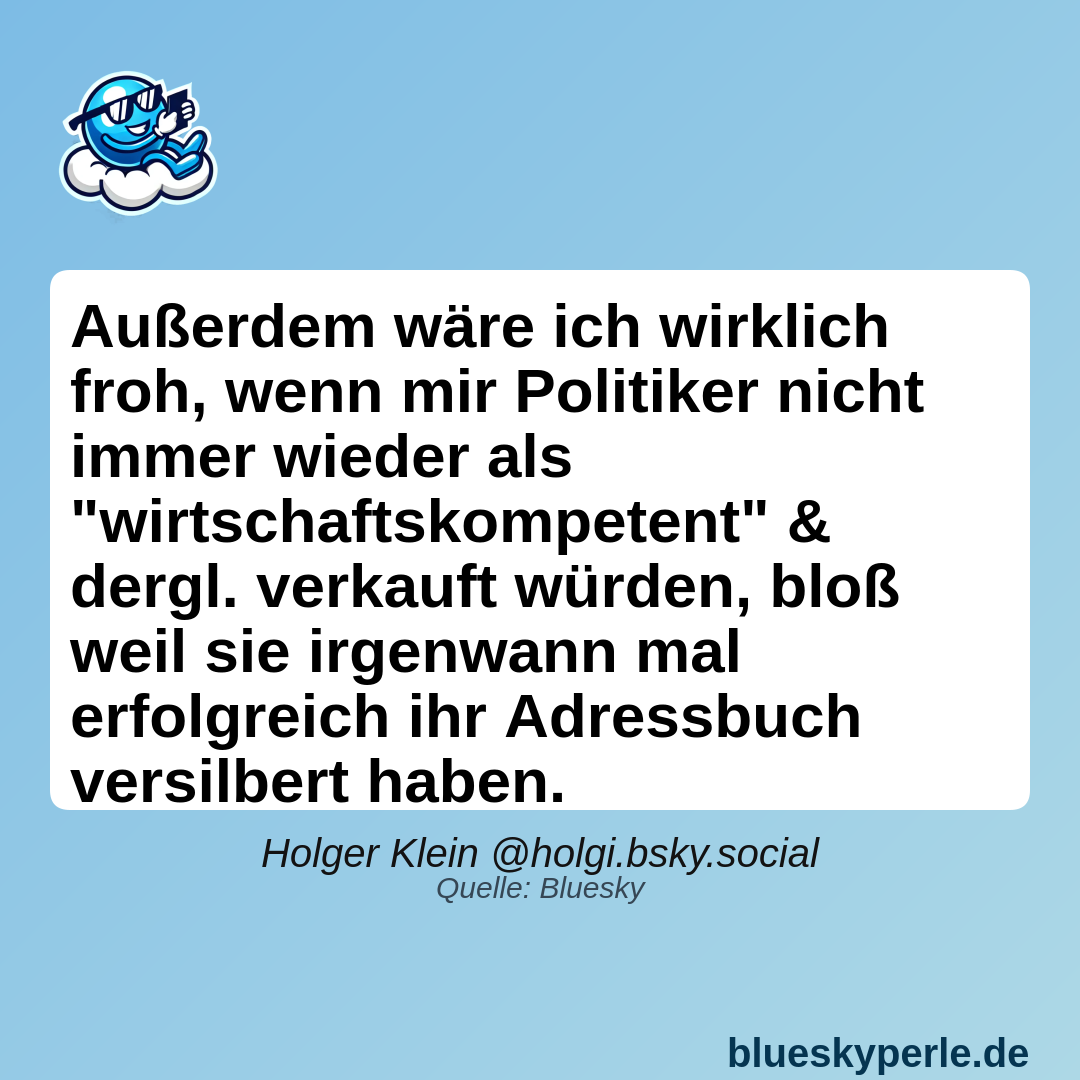 Skeet vonHolger klein auf Bluesky @holgi.bsky.socia ( sihe erster Beitrag heut )
