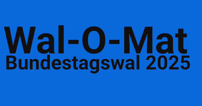 Text mit wal-o-mat in einer kachel